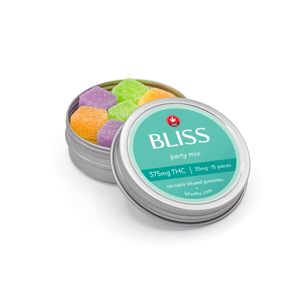 BLISS - PARTY MIX - PREMIUM INFUSED GUMMIES - 375MG THC - Image 2