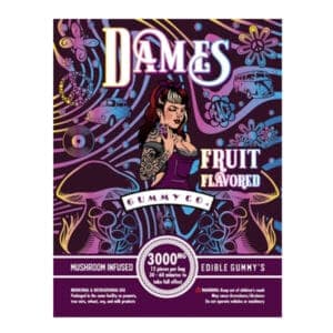 DAMES GUMMY CO: GUMMIES – MUSHROOM INFUSED– ORANGE (3000mg)