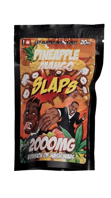 HASH WARS - SLAPS GUMMIES - PINEAPPLE MANGO - 2000MG