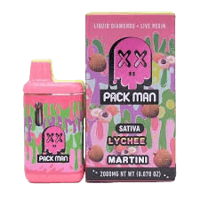 PACKMAN – LYCHEE MARTINI – LIVE RESIN + LIQUID DIAMOND VAPES – 2 GRAMS