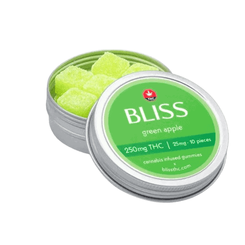 BLISS - GREEN APPLE - PREMIUM INFUSED GUMMIES - 250MG THC
