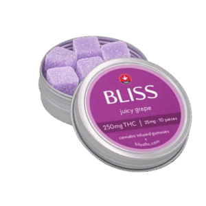 BLISS - JUICY GRAPE - PREMIUM INFUSED GUMMIES - 250MG THC