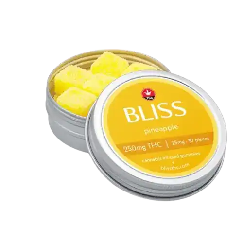 BLISS - PINEAPPLE - PREMIUM INFUSED GUMMIES - 250MG THC