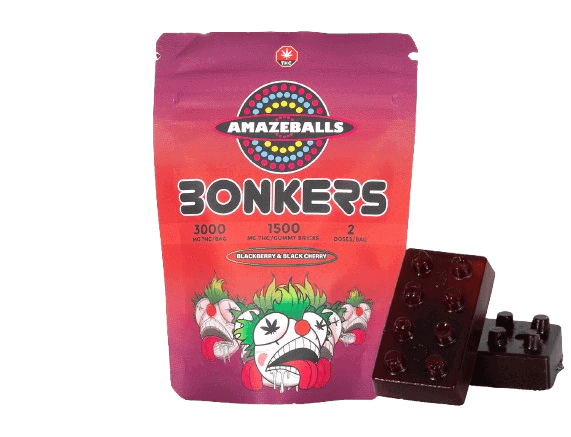 3000MG BONKERS GUMMIES (AMAZEBALLS) - BLACKBERRY AND BLACK CHERRY