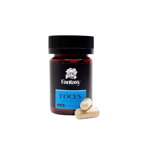 FANTASY PSYCHEDELICS MUSHROOM CAPSULES 4500MG - BLUE MEANIES FOCUS