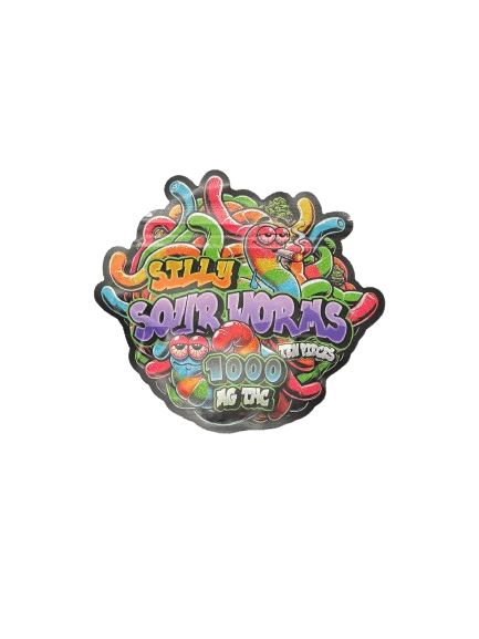 SILLY SOUR WORMS - 1000MG THC