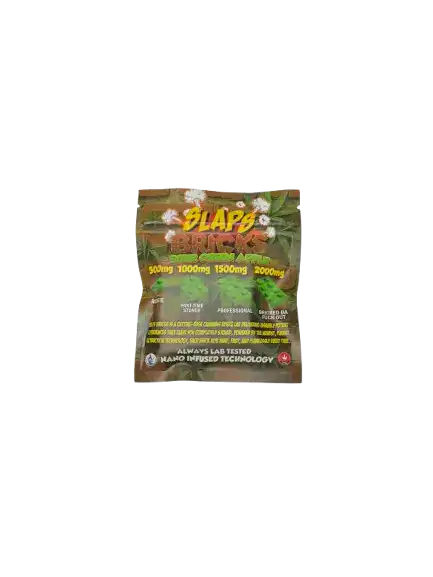 SLAPS BRICKS - SOUR GREEN APPLE - 4000MG THC - Image 2