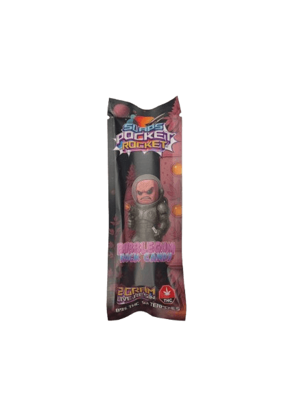 SLAPS POCKET ROCKETS - 2 GRAM LIVE RESIN DISPOSABLE VAPE PEN - BUBBLEGUM ROCK CANDY