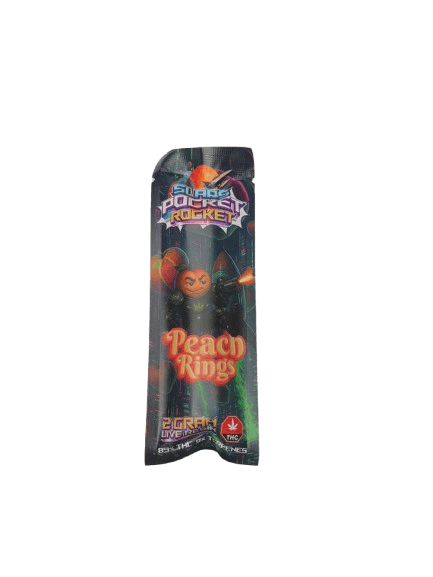 SLAPS POCKET ROCKETS - 2 GRAM LIVE RESIN DISPOSABLE VAPE PEN - PEACH RINGS