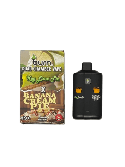 BURN LIFESTYLE CO - 6 GRAM DUAL CHAMBER DISPOSABLE VAPE - KEY LIME PIE + BANANA CREAM PIE