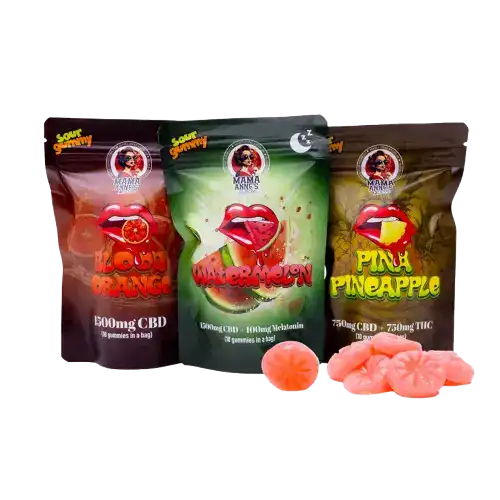 MAMA ANNES - 1500MG THC GUMMIES - BLUE RASPBERRY - Image 2