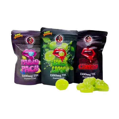 MAMA ANNES - 1500MG THC GUMMIES - BLUE RASPBERRY