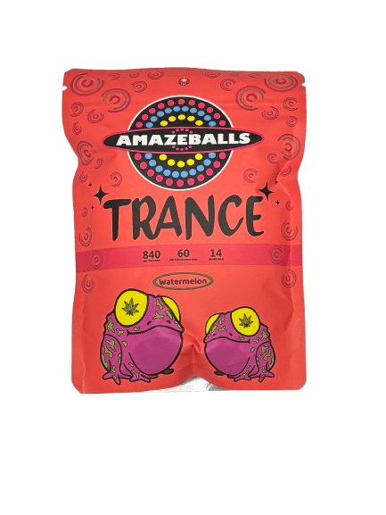 AMAZEBALLS TRANCE GUMMIES - 840MG THC - WATERMELON