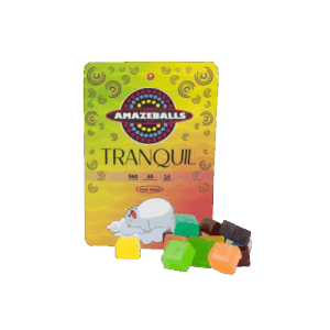 AMAZEBALLS - TRANQUIL 560MG THC GUMMIES - STRAWBERRY KIWI