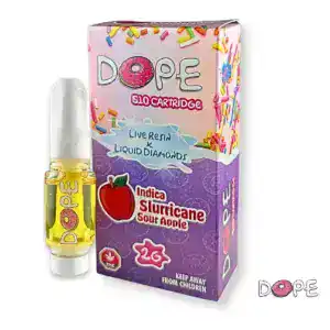 DOPE - LIVE RESIN + LIQUID DIAMONDS VAPE CART (2 GRAMS) - SLURRICANE SOUR APPLE