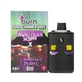 BURN LIFESTYLE CO - 6 GRAM DUAL CHAMBER DISPOSABLE VAPE - NORTHERN LIGHTS X GRANDDADDY PURPLE