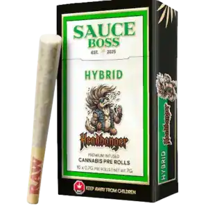 SAUCE BOSS - LIVE RESIN/LIQUID DIAMOND INFUSED PREROLLS - HEADBANGER