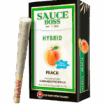 SAUCE BOSS - LIVE RESIN/LIQUID DIAMOND INFUSED PREROLLS - PEACH