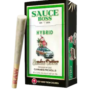 SAUCE BOSS - LIVE RESIN/LIQUID DIAMOND INFUSED PREROLLS - SUNDAE DRIVER