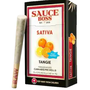 SAUCE BOSS - LIVE RESIN/LIQUID DIAMOND INFUSED PREROLLS - TANGIE